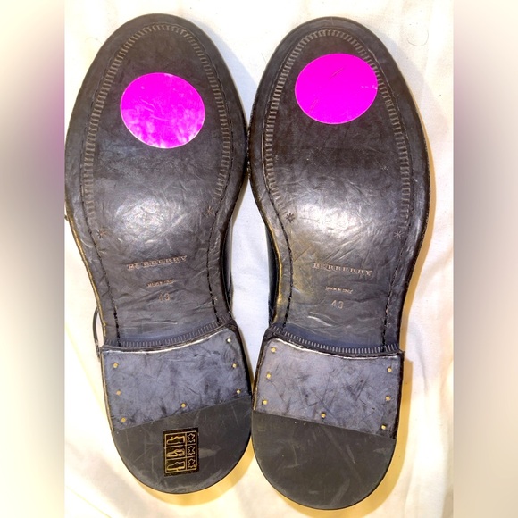 Burberry Black Leather Men's Dress Shoes NWOT - Picture 6 of 16